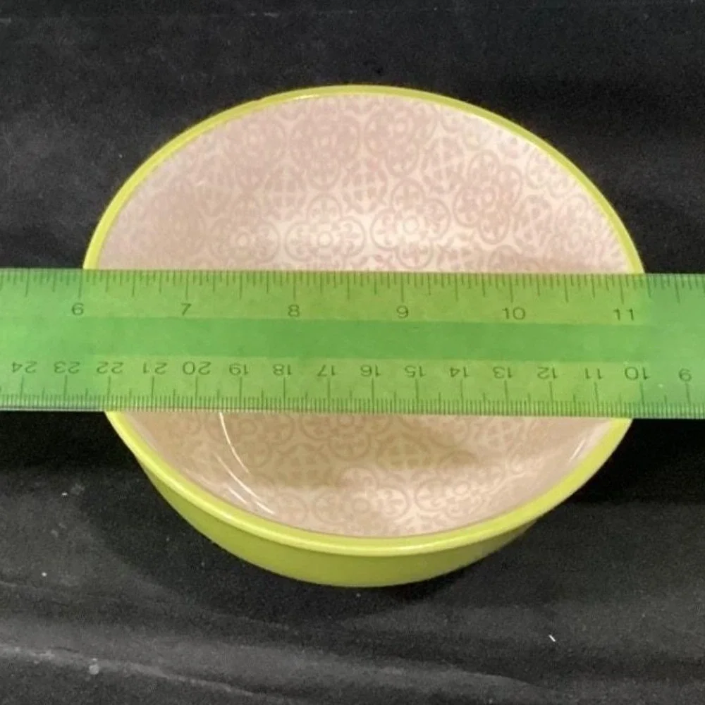 Jameson & Tailor Lime Green Cereal Bowls, Set of 3, Vintage Boutique Kitchenware